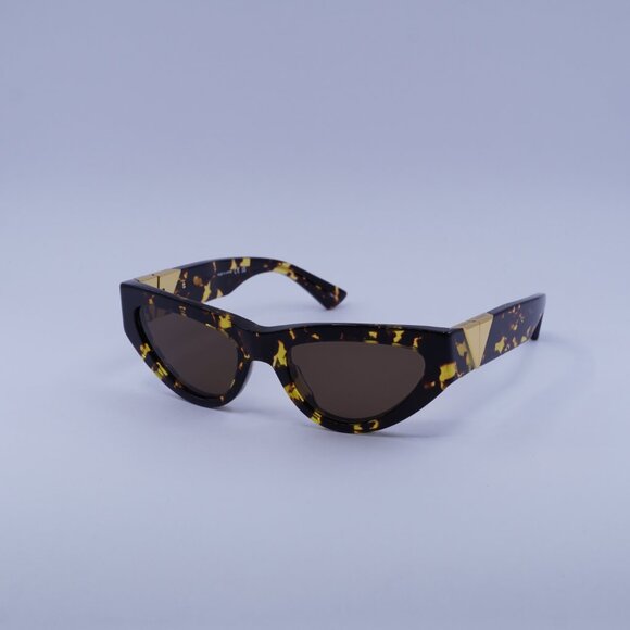 Bottega Veneta BV1176S 002 Sunglasses Havana Cat Eye Frame, Brown Lenses - Picture 5 of 12